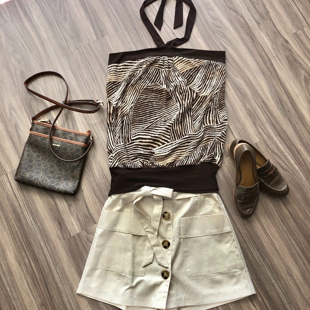 Vintage Tie Back Halter Top – sz M/L